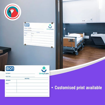 Parrot A3 297X420mm Hospital Glass Bed Board With Print - image 02