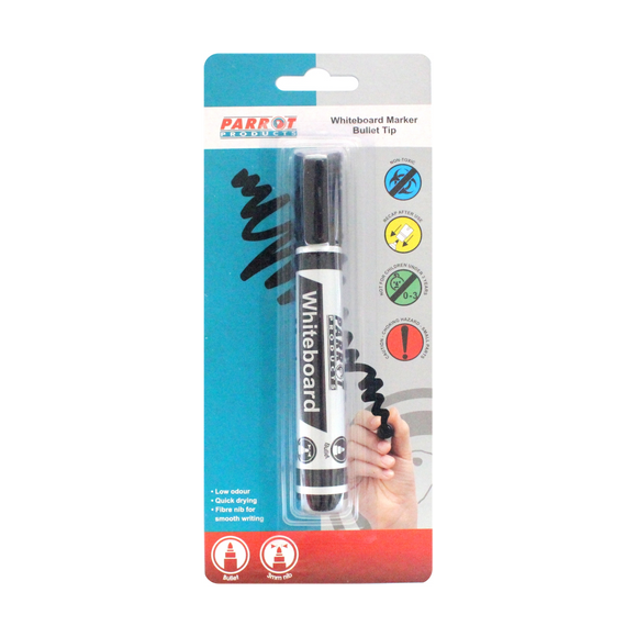 Image of Marker Whiteboard Bullet Carded Black