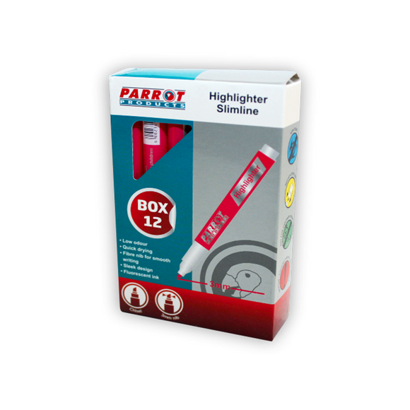 Image of Marker Highlighter Slimline Box 12 Pink