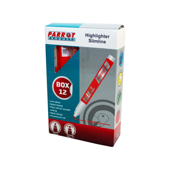 Image of Marker Highlighter Slimline Box 12 Orange 