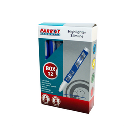 Image of Marker Highlighter Slimline Box 12 Blue