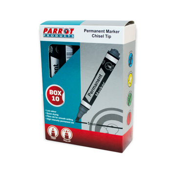 Image of Marker Permanent Chisel Box 10 Black