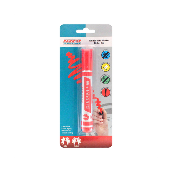 Image of Marker Whiteboard Bullet Carded Red