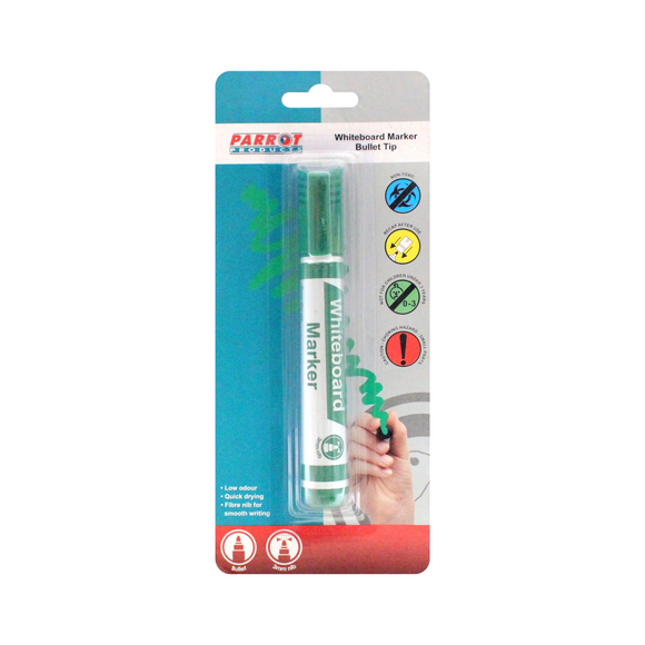 Image of Marker Whiteboard Bullet Carded Green