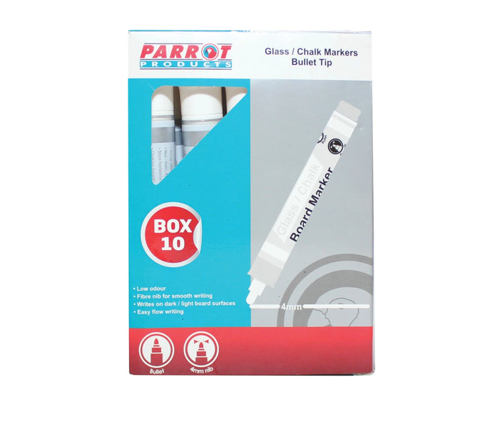 Parrot Marker Glass/Chalkboard - White Box 10 - image 01