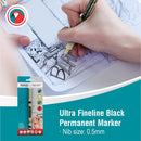 Parrot Marker Permanent Ultra Fineline Carded Black - image 04