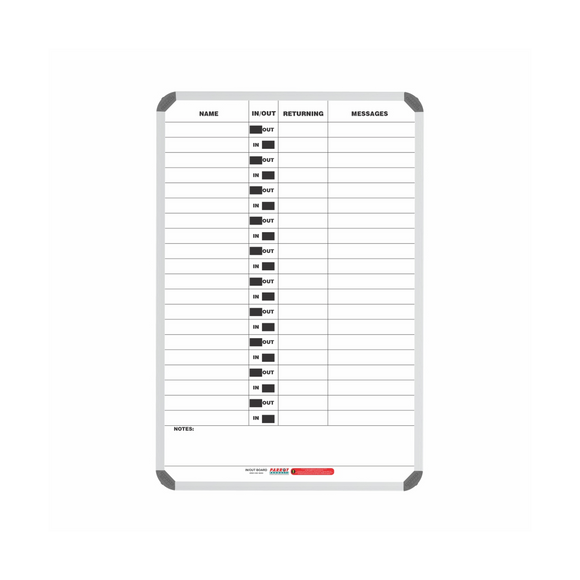 Image of In/Out Board Magnetic 20 People 900*600Mm