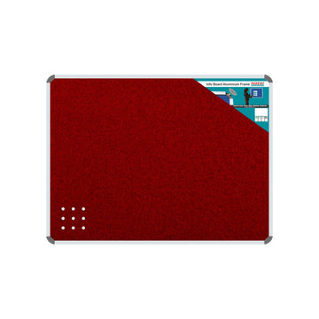 Parrot Info Board Aluminium Frame 1000 x 1000mm Burgundy - image 01