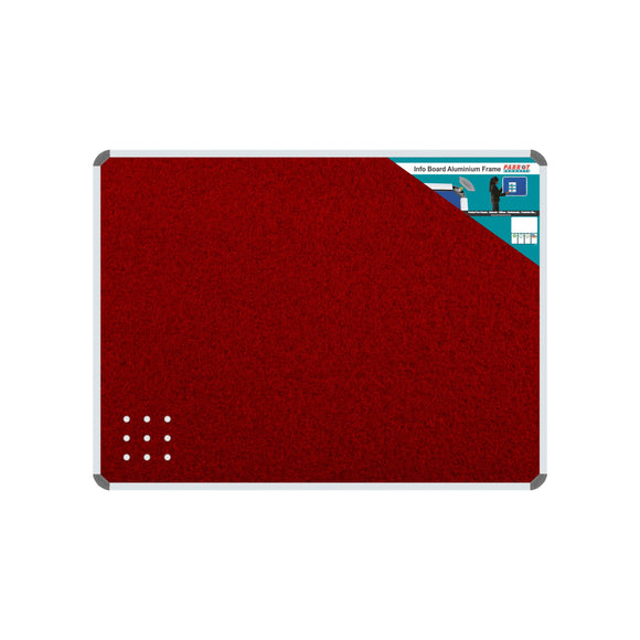 Parrot Info Board Aluminium Frame 1000 x 1000mm Burgundy - image 01