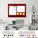 Parrot Info Board Aluminium Frame 1000 x 1000mm Burgundy - image 02