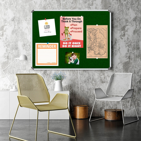 Parrot Info Board Aluminium Frame 1000 x 1000mm Green - image 01