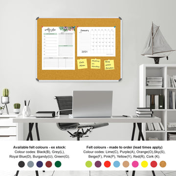 Parrot Info Board Aluminium Frame 1000 x 1000mm Beige - image 02