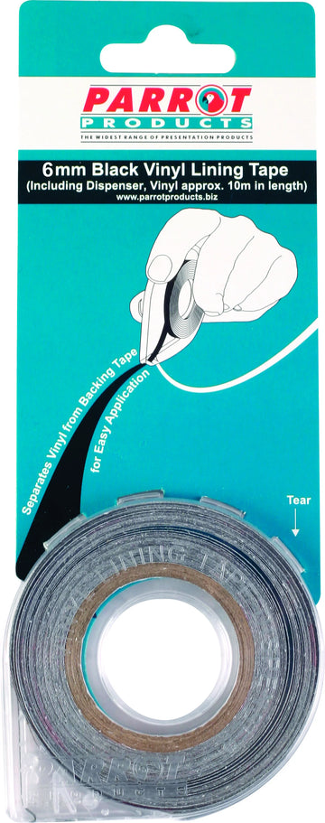 Parrot Vinyl Lining Tape 10 Mts * 6mm Black - image 01