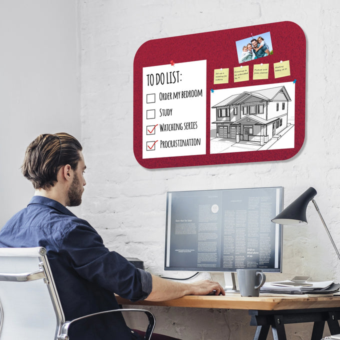 Parrot Pin Board Adhesive No Frame 450x300mm Red - image 08