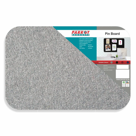 Parrot Pin Board Adhesive No Frame 900x600mm Grey - image 01
