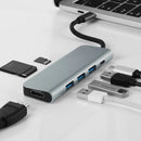 Parrot Adaptor – USB C Hub 7-In-1 (Hdmi X 1-USB3 X 3-Dp X 1-Sd X 1-Tf X 1) - image 01
