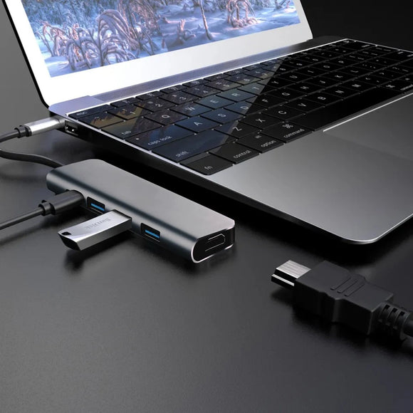 Parrot Adaptor – USB C Hub 7-In-1 (Hdmi X 1-USB3 X 3-Dp X 1-Sd X 1-Tf X 1) - image 05
