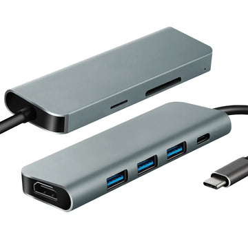 Parrot Adaptor – USB C Hub 7-In-1 (Hdmi X 1-USB3 X 3-Dp X 1-Sd X 1-Tf X 1) - image 01