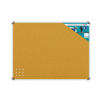 Parrot Info Board Aluminium Frame 900x900mm Cork - image 01