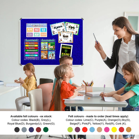Parrot Info Board Aluminium Frame 600x450mm Royal - image 01