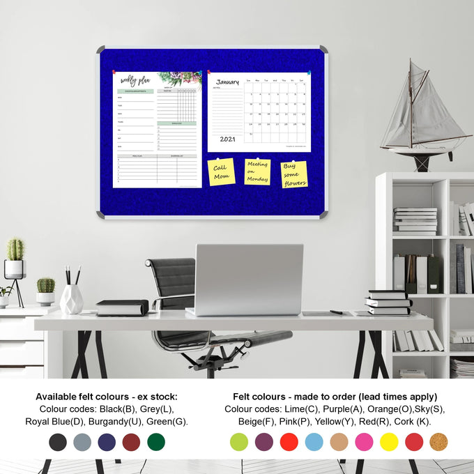 Parrot Info Board Aluminium Frame 600x450mm Royal - image 06