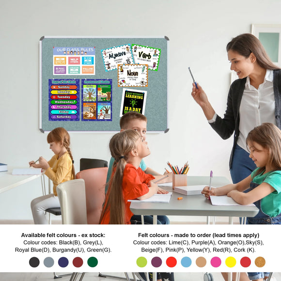 Parrot Info Board Aluminium Frame 600x450mm Grey - image 02