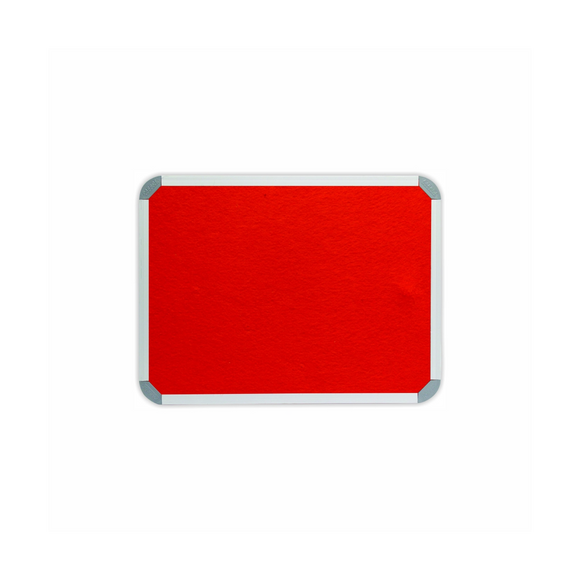 Image of Info Board Aluminium Frame 600*450Mm Red