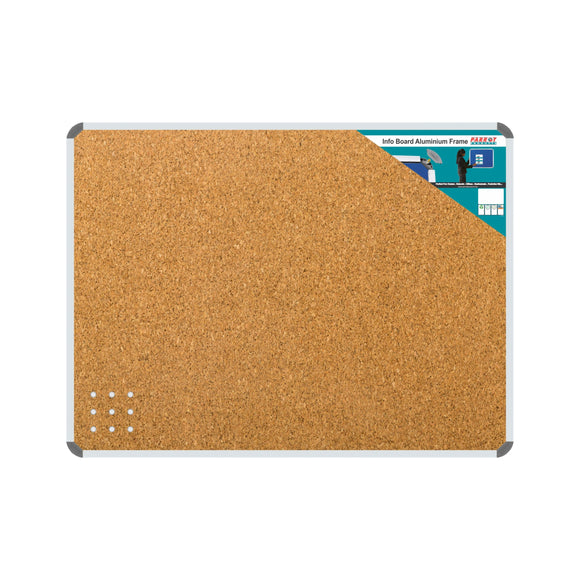 Parrot Info Board Aluminium Frame 900x600mm Cork - image 03