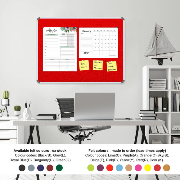 Parrot Info Board Aluminium Frame 900x600mm Red - image 01