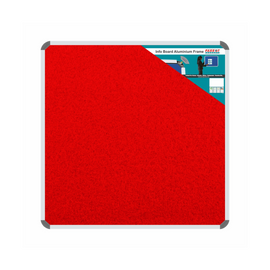 Image of Info Board Aluminium Frame 900*900Mm Red