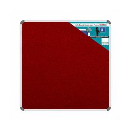Image of Info Board Aluminium Frame 900*900Mm Burgandy