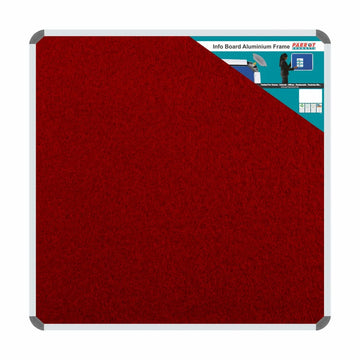 Parrot Info Board Aluminium Frame 900x900mm Burgandy - image 01
