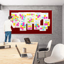 Parrot Info Board Aluminium Frame 1500x900mm Burgandy - image 03