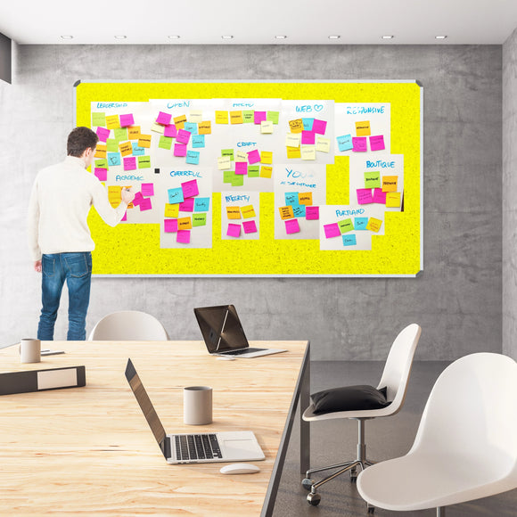 Parrot Info Board Aluminium Frame 1500x900mm Yellow - image 04