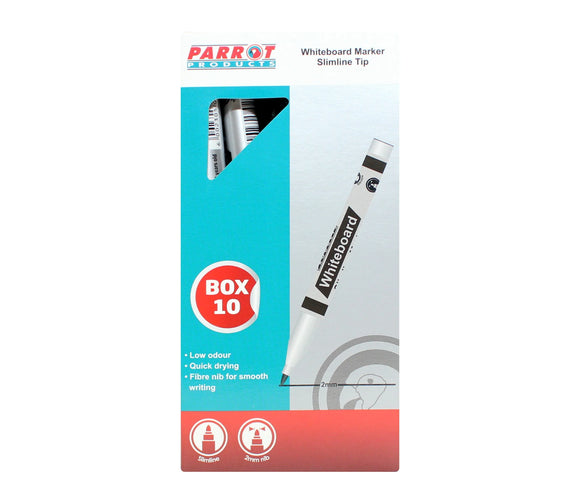 Parrot Marker Whiteboard S/Line Box 10 Black - image 01