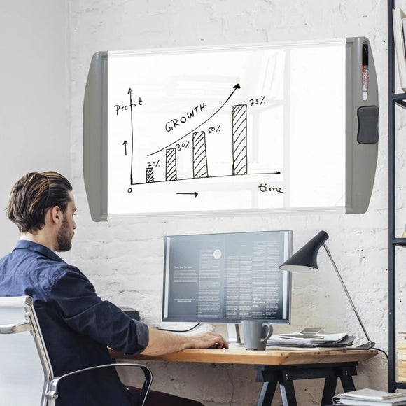 Parrot Whiteboard Slimline Non Magnetic 900x600mm - image 02