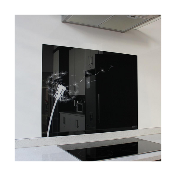 Image of Decorative Glass Wall Tile 898X700X6Mm Dandelion 