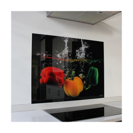 Image of Decorative Glass Wall Tile 898X700X6Mm Peppers 