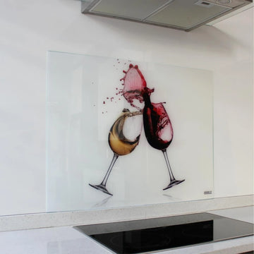 Parrot Decorative Glass Wall Tile 898X700X6mm Wine Glasses - image 02
