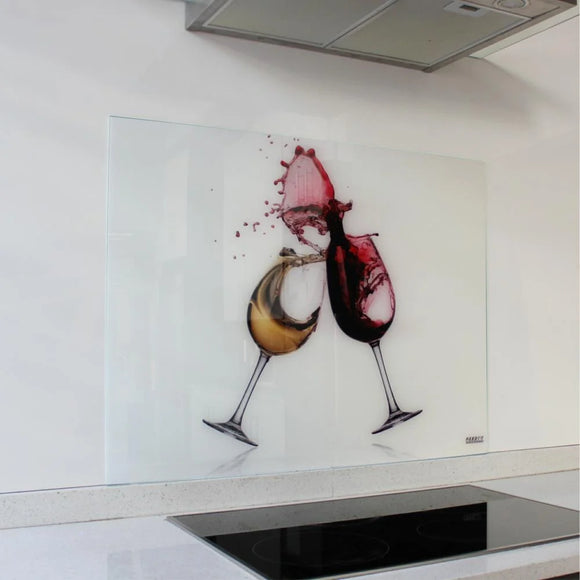 Parrot Decorative Glass Wall Tile 898X700X6mm Wine Glasses - image 01