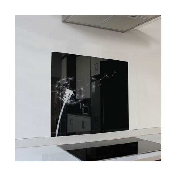 Image of Decorative Glass Wall Tile 598X650X6Mm Dandelion