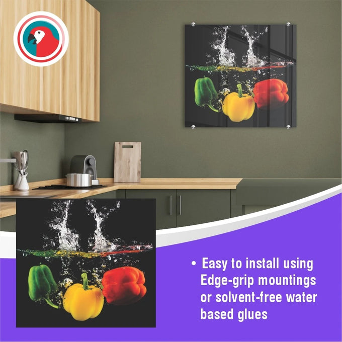 Parrot Decorative Glass Wall Tile 598X650X6mm Peppers - image 03