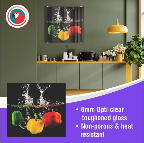 Parrot Decorative Glass Wall Tile 598X650X6mm Peppers - image 04