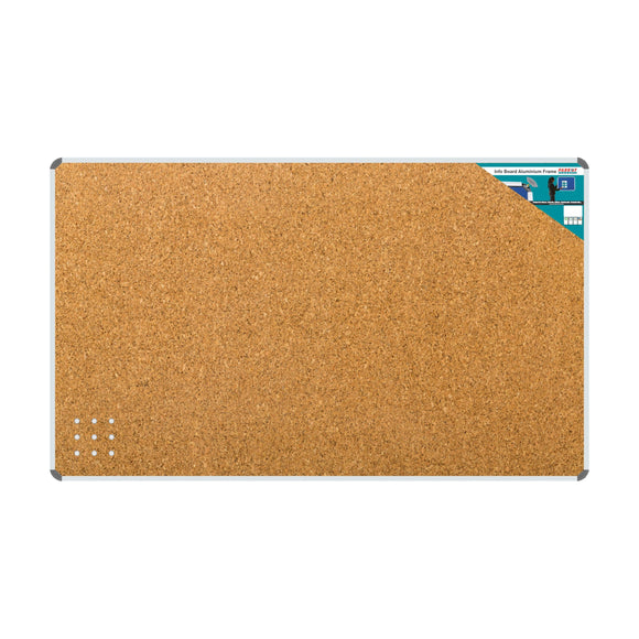 Parrot Info Board Aluminium Frame 1500 x 1200mm Cork - image 01
