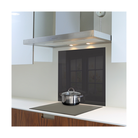Image of Decorative Glass Wall Tile 598X650X6Mm Metallic Black