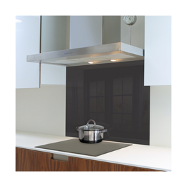Image of Decorative Glass Wall Tile 898X700X6Mm Metallic Black
