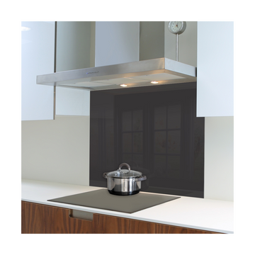 Image of Decorative Glass Wall Tile 898X700X6Mm Metallic Black