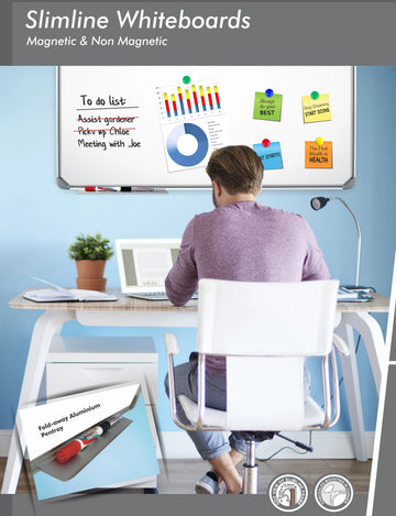 Parrot Whiteboard Slimline Magnetic 300x450mm - image 01