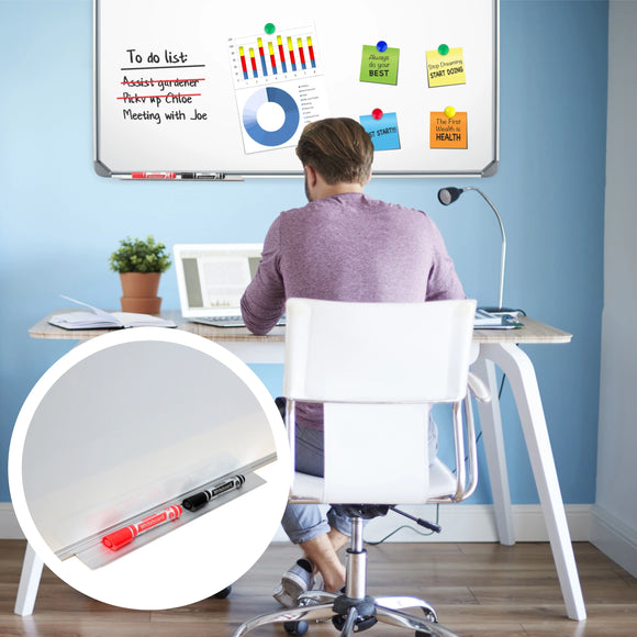 Parrot Whiteboard Slimline Magnetic 1200x900mm - image 03