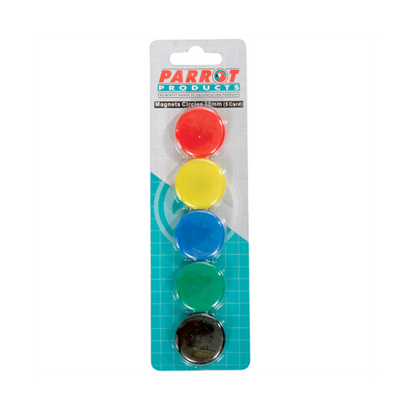 Image of Magnets Circle 30Mm (5/Card) Assorted